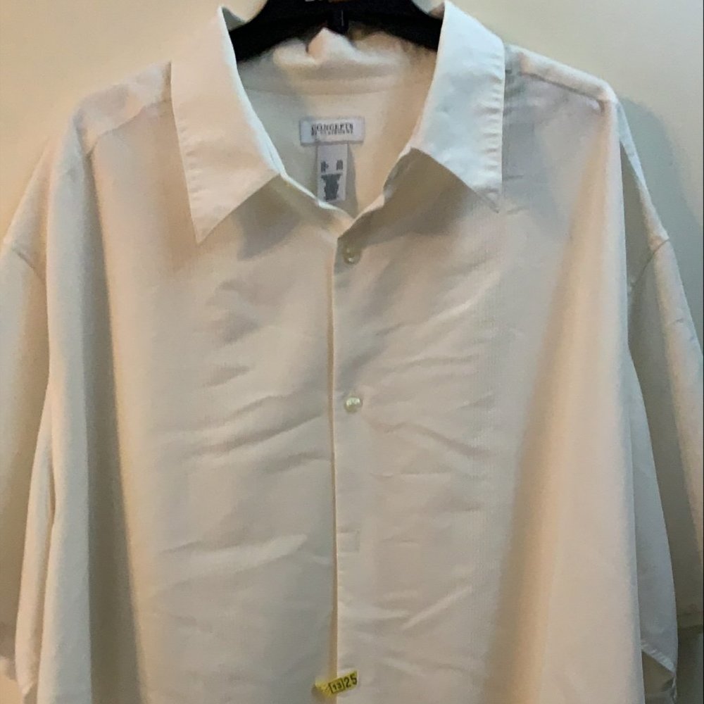 Concepts by Claiborne Men's White SS Button-Down Shirt Size 4XL Bowling Hawaiian